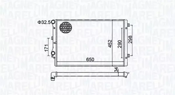 MAGNETI MARELLI CHŁODNICA SILNIKA 350213157800 