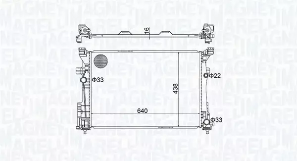 MAGNETI MARELLI CHŁODNICA SILNIKA 350213158600 