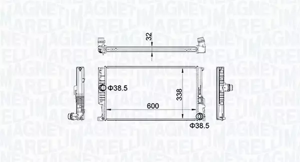 MAGNETI MARELLI CHŁODNICA SILNIKA 350213159600 