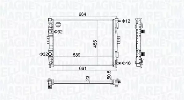 MAGNETI MARELLI CHŁODNICA SILNIKA 350213160600 