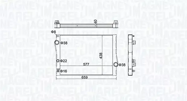 MAGNETI MARELLI CHŁODNICA SILNIKA 350213163500 