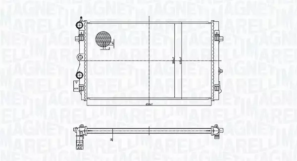 MAGNETI MARELLI CHŁODNICA SILNIKA 350213167900 