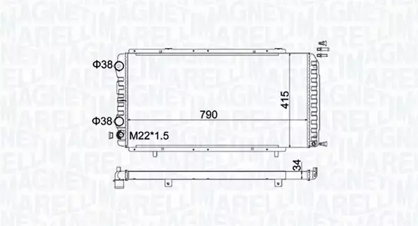 MAGNETI MARELLI CHŁODNICA SILNIKA 350213180900 