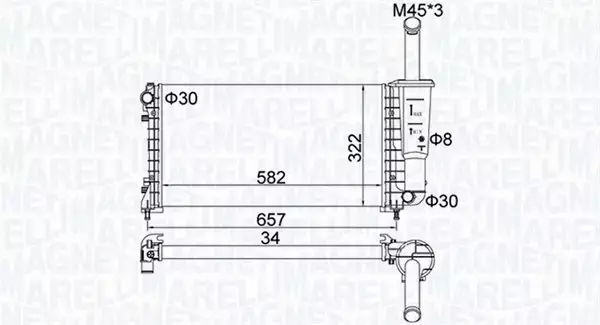 MAGNETI MARELLI CHŁODNICA SILNIKA 350213183700 