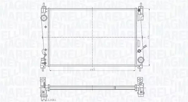 MAGNETI MARELLI CHŁODNICA SILNIKA 350213184300 