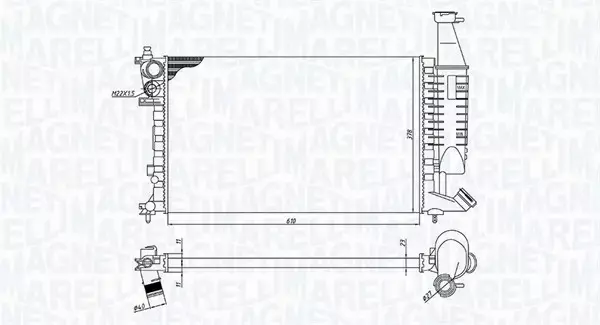 MAGNETI MARELLI CHŁODNICA SILNIKA 350213186400 