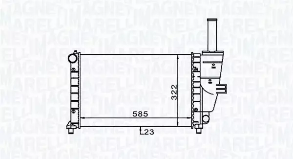 MAGNETI MARELLI CHŁODNICA SILNIKA 350213187100 