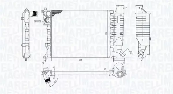 MAGNETI MARELLI CHŁODNICA SILNIKA 350213188500 