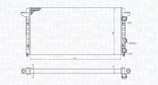 MAGNETI MARELLI CHŁODNICA SILNIKA 350213189200 