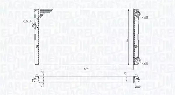 MAGNETI MARELLI CHŁODNICA SILNIKA 350213191100 