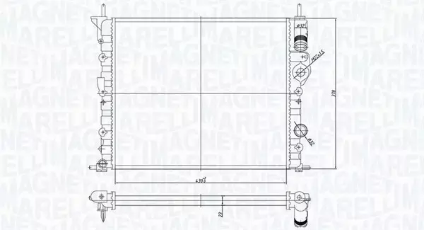 MAGNETI MARELLI CHŁODNICA SILNIKA 350213194700 