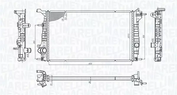 MAGNETI MARELLI CHŁODNICA SILNIKA 350213200600 