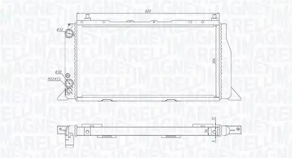 MAGNETI MARELLI CHŁODNICA SILNIKA 350213406000 