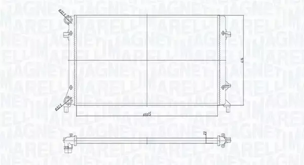 MAGNETI MARELLI CHŁODNICA SILNIKA 350213853000 