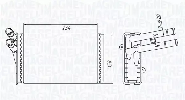 MAGNETI MARELLI NAGRZEWNICA 350218409000 