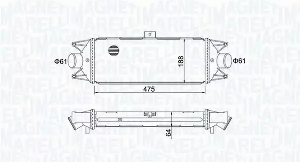 MAGNETI MARELLI CHŁODNICA INTERCOOLER 351319204010 