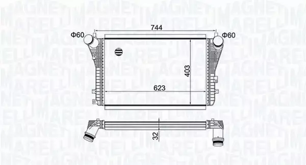 MAGNETI MARELLI CHŁODNICA INTERCOOLER 351319204050 