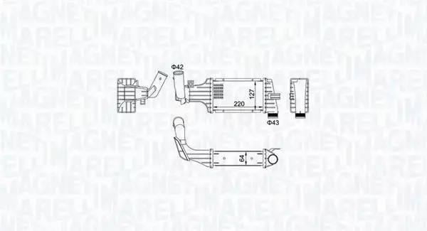 MAGNETI MARELLI INTERCOOLER 351319204160 