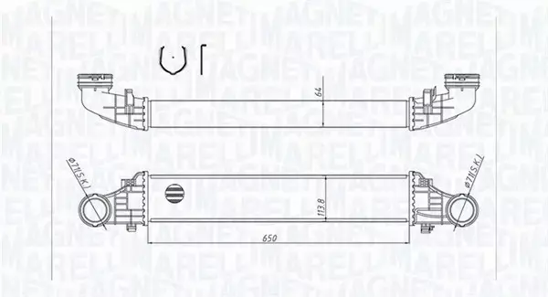 MAGNETI MARELLI CHŁODNICA INTERCOOLER 351319204180 