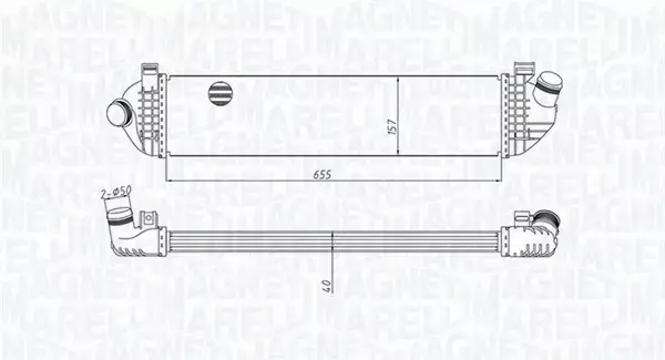 MAGNETI MARELLI CHŁODNICA INTERCOOLER 351319204370 