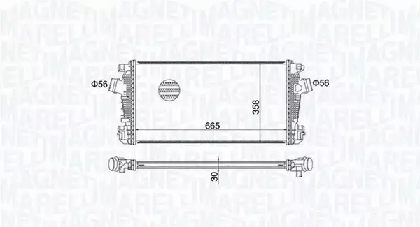 MAGNETI MARELLI CHŁODNICA INTERCOOLER 351319204570 