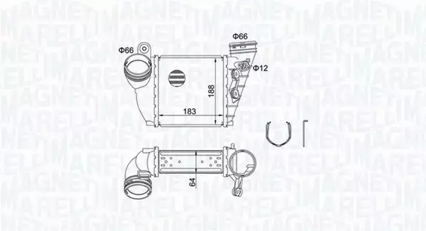 MAGNETI MARELLI CHŁODNICA INTERCOOLER 351319204870 