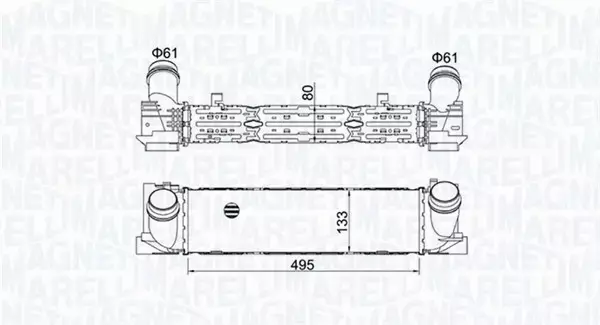 MAGNETI MARELLI CHŁODNICA INTERCOOLER 351319204900 