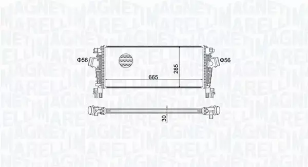 MAGNETI MARELLI CHŁODNICA INTERCOOLER OPEL ASTRA J ZAFIRA C 1.4T 1.6T 