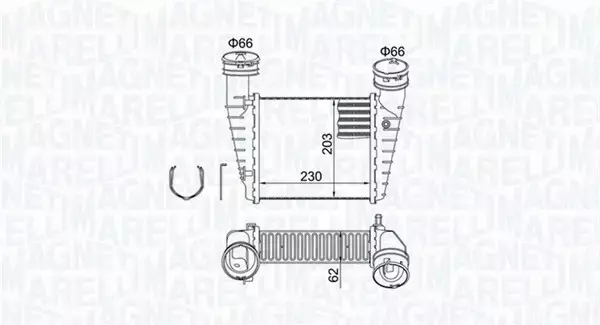 MAGNETI MARELLI CHŁODNICA INTERCOOLER 351319205210 