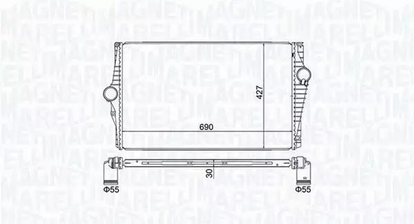 MAGNETI MARELLI CHŁODNICA INTERCOOLER 351319205220 