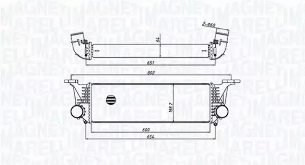 MAGNETI MARELLI CHŁODNICA INTERCOOLER 351319205500 