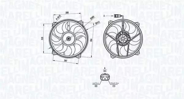 MAGNETI MARELLI WENTYLATOR CHŁODNICY 069422708010 