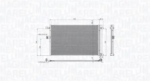 MAGNETI MARELLI CHŁODNICA KLIMATYZACJI 350203104900 