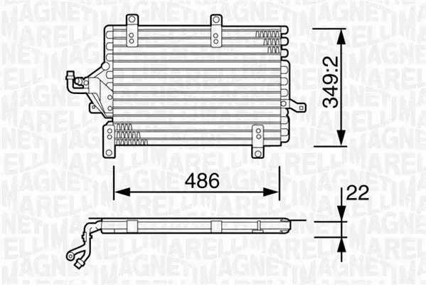 MAGNETI MARELLI CHŁODNICA KLIMATYZACJI 350203124000 