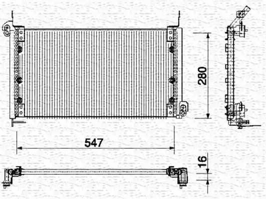 MAGNETI MARELLI CHŁODNICA KLIMATYZACJI 350203135000 