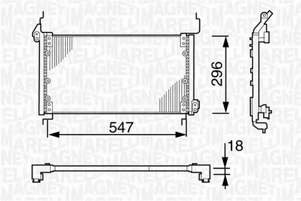 MAGNETI MARELLI CHŁODNICA KLIMATYZACJI 350203138000 