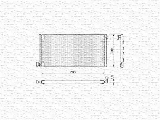 MAGNETI MARELLI CHŁODNICA KLIMATYZACJI 350203143000 