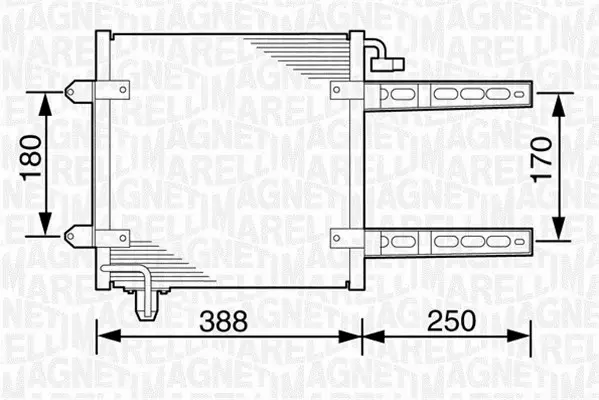 MAGNETI MARELLI CHŁODNICA KLIMATYZACJI 350203237000 