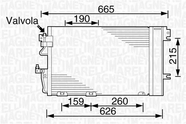 MAGNETI MARELLI CHŁODNICA KLIMATYZACJI 350203257000 