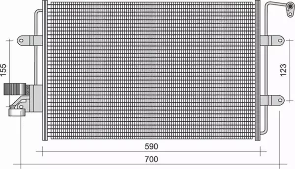 MAGNETI MARELLI CHŁODNICA KLIMATYZACJI 350203272000 