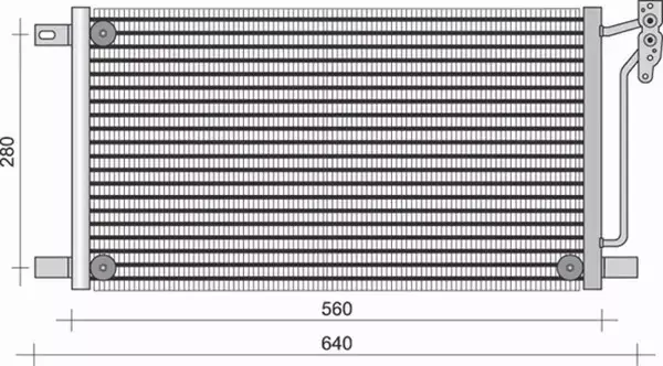 MAGNETI MARELLI CHŁODNICA KLIMATYZACJI 350203280000 
