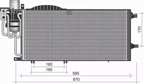 MAGNETI MARELLI CHŁODNICA KLIMATYZACJI 350203373000 
