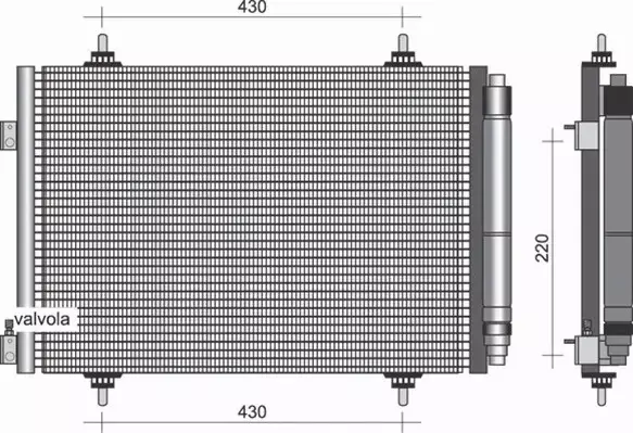 MAGNETI MARELLI CHŁODNICA KLIMATYZACJI 350203377000 