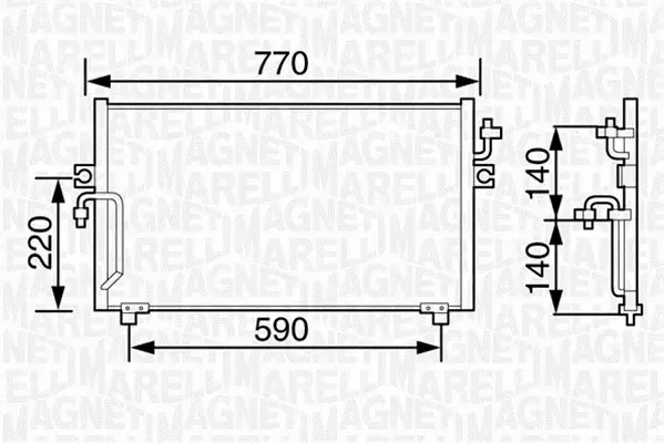 MAGNETI MARELLI CHŁODNICA KLIMATYZACJI 350203481000 