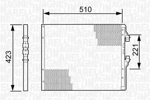 MAGNETI MARELLI CHŁODNICA KLIMATYZACJI 350203499000 