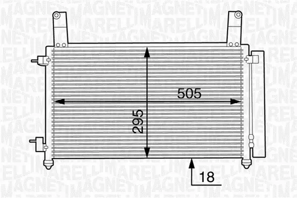 MAGNETI MARELLI CHŁODNICA KLIMATYZACJI 350203604000 