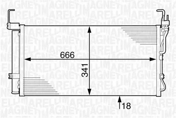 MAGNETI MARELLI CHŁODNICA KLIMATYZACJI 350203625000 