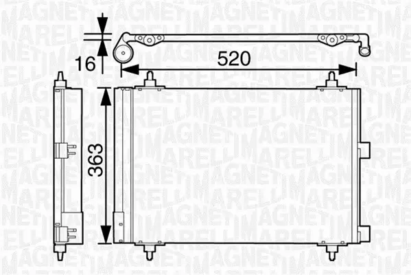 MAGNETI MARELLI CHŁODNICA KLIMATYZACJI 350203628000 