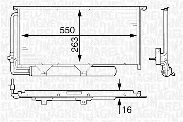 MAGNETI MARELLI CHŁODNICA KLIMATYZACJI 350203633000 