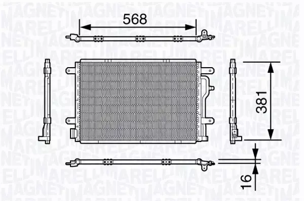 MAGNETI MARELLI CHŁODNICA KLIMATYZACJI 350203640000 